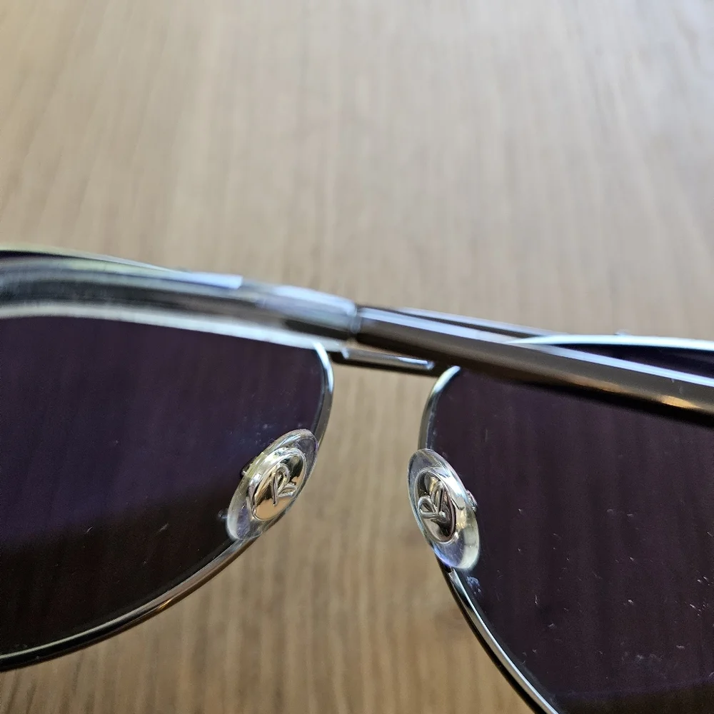 Diff x Khloé Gunmetal Oversize Aviator Sunglasses